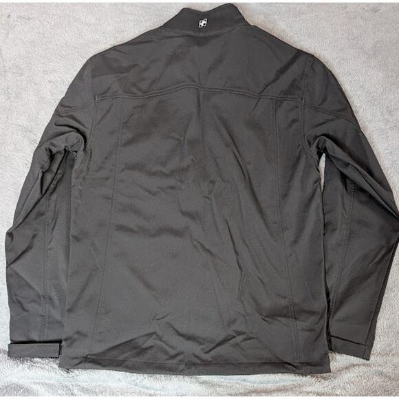 SWISS TECH Mens Small Black Full Zip Fleece Lined jacket Hiking Gorpcore Utility - Picture 8 of 9